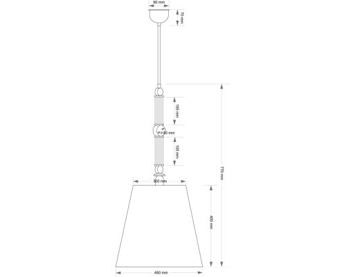 Подвесной светильник TAMARA TAM-ZWD-1(N/A) Kutek