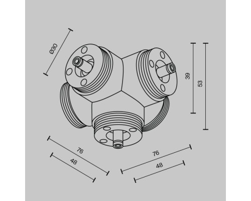 Пятиконечный коннектор Accessories for system Shelf CA020L5C-B Maytoni
