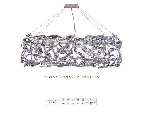 Подвесной светильник Fabian FABIAN 1556.10 ARGENTO Lucia Tucci