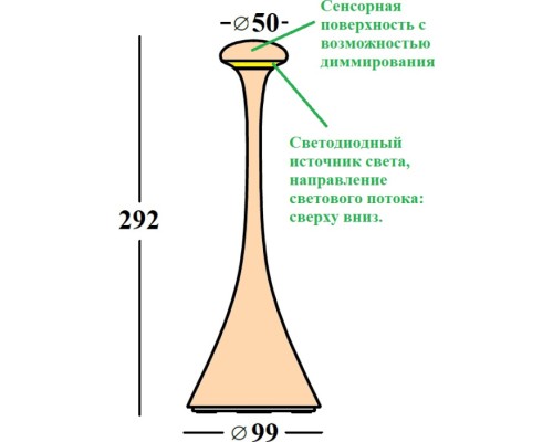 Интерьерная настольная лампа Pinup Maxi 322503 Ubiqua