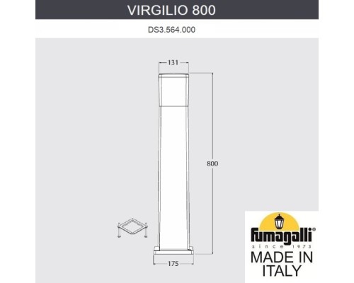 Наземный светильник Virgilio DS3.564.000.LYF1R Fumagalli