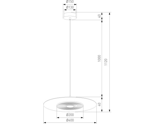 Подвесной светильник Kontur 40030/1 LED / черный Eurosvet