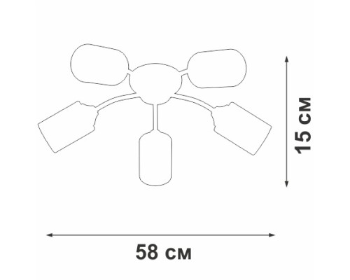 Потолочная люстра  V2558-1/5PL Vitaluce