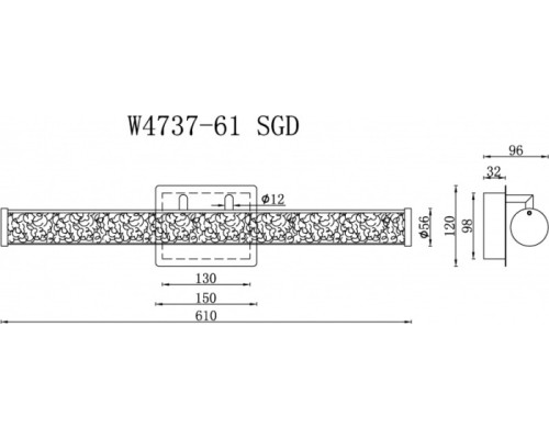 Настенный светильник Look W4737-61 SGD iLedex