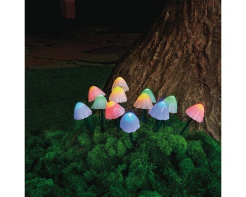 Грунтовый светильник  USL-S-830/PM020 MULTICOLOR MUSHROOMS SET12 Uniel