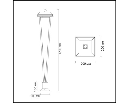 Наземный светильник Bearitz 6655/12GA Odeon Light