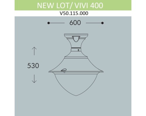 Потолочный светильник уличный Vivi V50.115.000.AXH27 Fumagalli