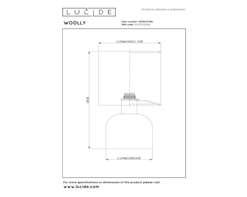 Интерьерная настольная лампа Woolly 10516/01/66 Lucide