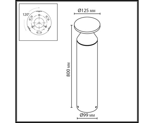 Наземный светильник Coil 7119/12GLA Odeon Light