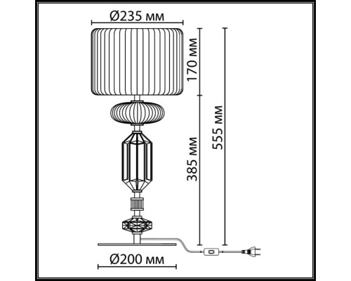 Интерьерная настольная лампа Terra 5414/2TA Odeon Light