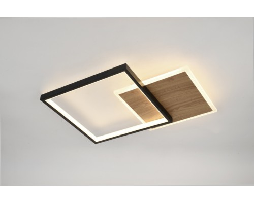 Потолочная люстра  Ferre CLL-1-60-RC BK +Wood ЭРА