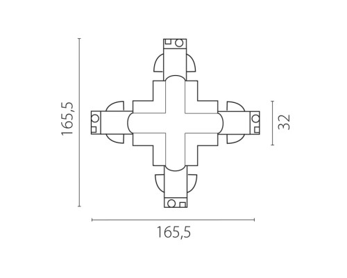 Коннектор Х-образный Quattro 504146-FR Lightstar