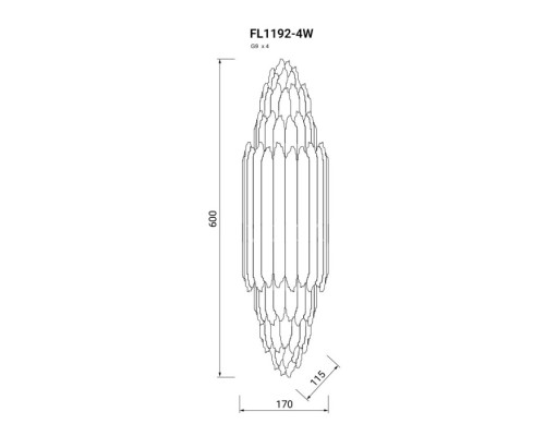 Настенный светильник Selena FL1192-4W Fluorite