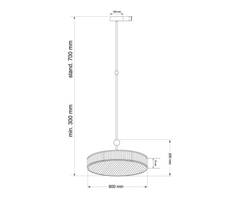 Потолочная люстра LAVONE LAV-ZW-6(P)600-1/R Kutek
