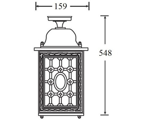 Потолочный светильник уличный LONDON S 64805SA Bl Oasis Light