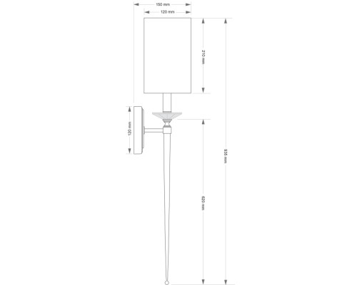 Бра CANTU CAN-K-1(N/A)ZOL Kutek