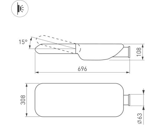 Уличный консольный светильник LUMI 055846 Arlight