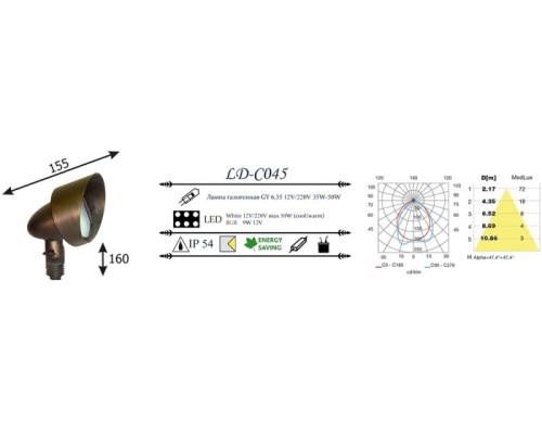 Грунтовый светильник LD-CO LD-C045 LED LD-Lighting