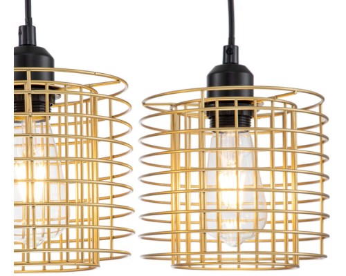 Подвесной светильник Grid 10190/3S Gold Escada