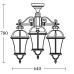 Потолочный светильник уличный ROMA L 95270LA/3 Bl Oasis Light