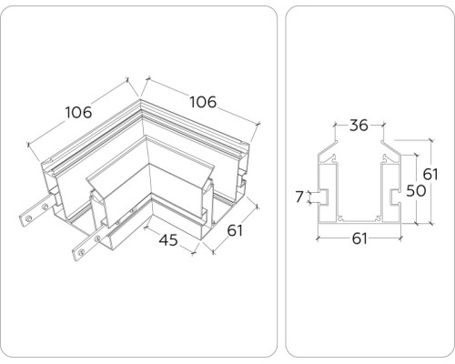 Соединитель угловой TRACK SYSTEM GL1043 Ambrella