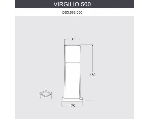 Наземный светильник Virgilio DS3.563.000.WYF1R Fumagalli