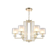 Подвесная люстра Nicolas NICOLAS SP-PL6 GOLD/WHITE Crystal Lux