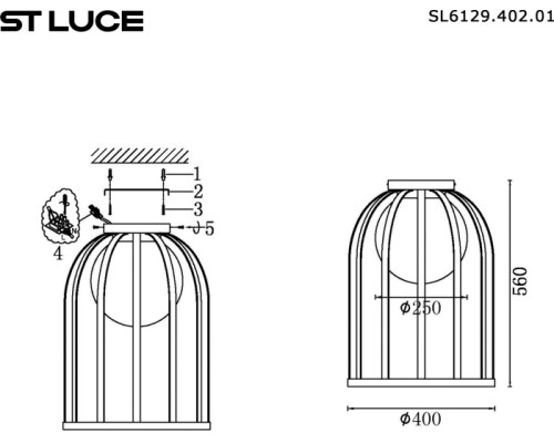 Потолочный светильник Nordic SL6129.402.01 ST Luce
