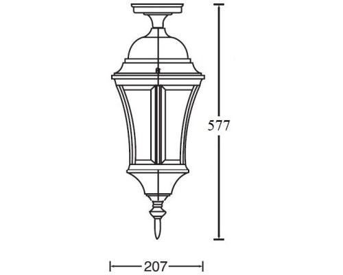 Потолочный светильник уличный ASTORIA 1 L 91305LA cover Gb Oasis Light