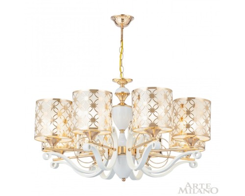 Подвесная люстра Florentia-3097 303097/8 Wh/Gd Arte Milano