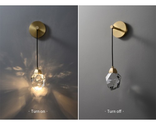 Бра Crystal rock II 9701W brass DeLight Collection