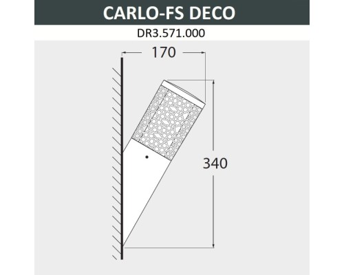 Настенный светильник уличный Carlo Deco DR3.571.000.WXU1L Fumagalli