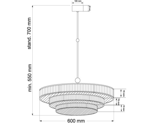 Потолочная люстра LAVONE LAV-ZW-10(ZM)60/44/31 Kutek