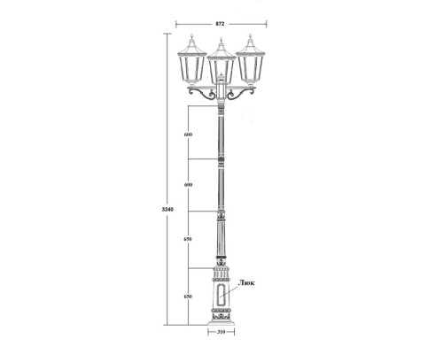 Наземный фонарь ALBORG L 79710LB/E7 02C Bl Oasis Light