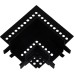 Коннектор угловой  RL 06202 corner connector BK Reluce