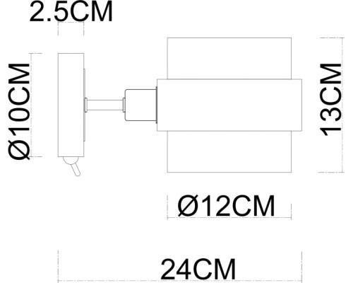 Бра Carlo A8205AP-1BK Arte Lamp
