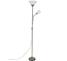 Торшер  UML-T520 E27+E14 SILVER/WHITE Uniel