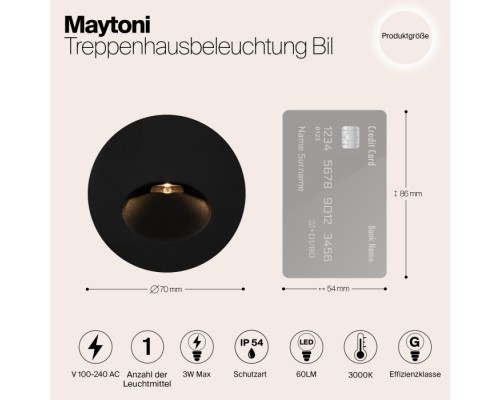 Подсветка для лестниц и ступеней Bil O015SL-L3B3K Maytoni