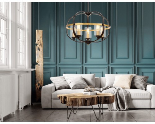 Подвесная люстра  LDP 1141-5 BK+MD Lumina Deco