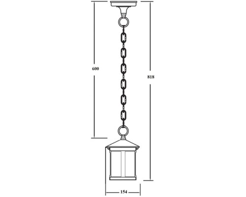 Уличный светильник подвесной CORDOBA 18205 Bl Oasis Light