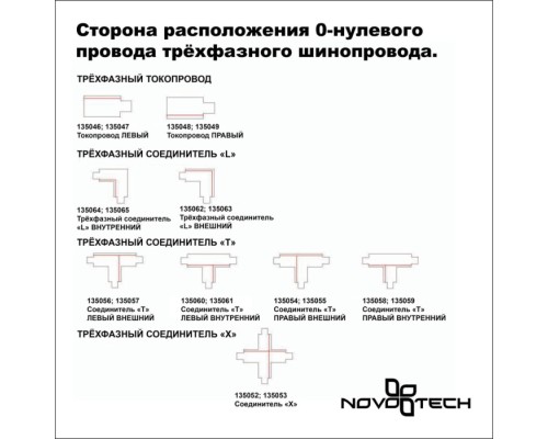 Шинопровод  135037 Novotech