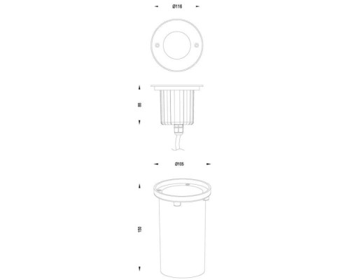 Встраиваемый светильник уличный Quick 730239 Deko-Light