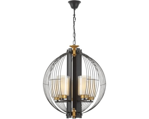 Подвесная люстра Ponti LDP 1245-5 BK+MD Lumina Deco