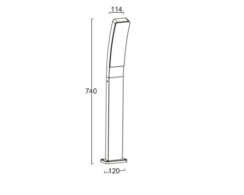 Наземный светильник BRISBANE LED W2889-4K-740 Gr Oasis Light