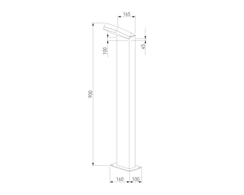 Наземный светильник Sensor 1542 TECHNO LED черный Elektrostandard