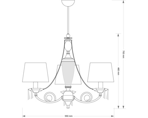 Потолочная люстра MONZA MON-ZW-3(P/A) Kutek