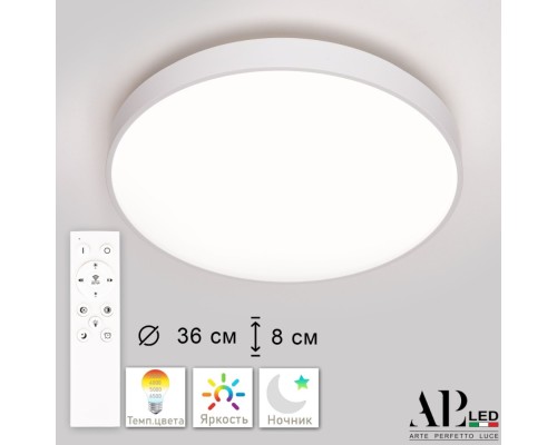 Потолочный светильник Toscana PRO 3315.XM302-2-328/18W White TD APL LED