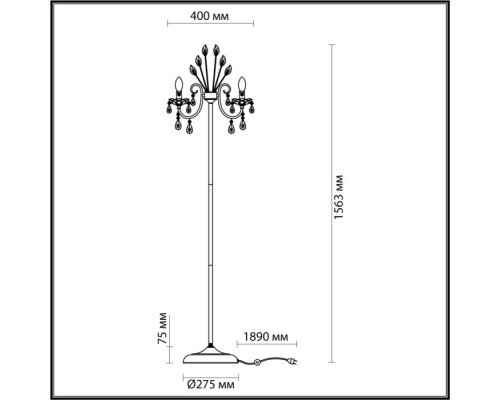 Торшер Versia 4977/3F Odeon Light
