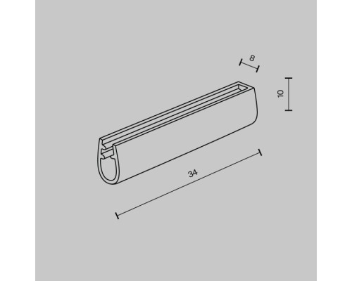 Заглушка Accessories for system Parity TRA130BEC-B Maytoni