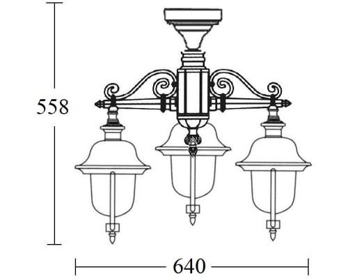 Потолочный светильник уличный MADRID-COOPER 84370cA/3 Bl Oasis Light